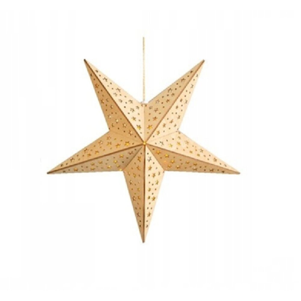 Wind & Weather Snowflake LED Wooden Star Hanging Light Decor Lumineo Lights